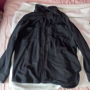 Aerie LumberJane Fleece Shirt|black|size medium